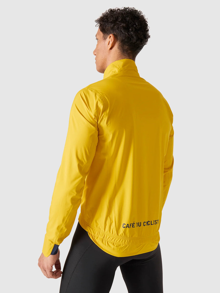 Café du Cycliste Suzette Men's Lightweight Rain Jacket Regenjacke Lemon Chrome