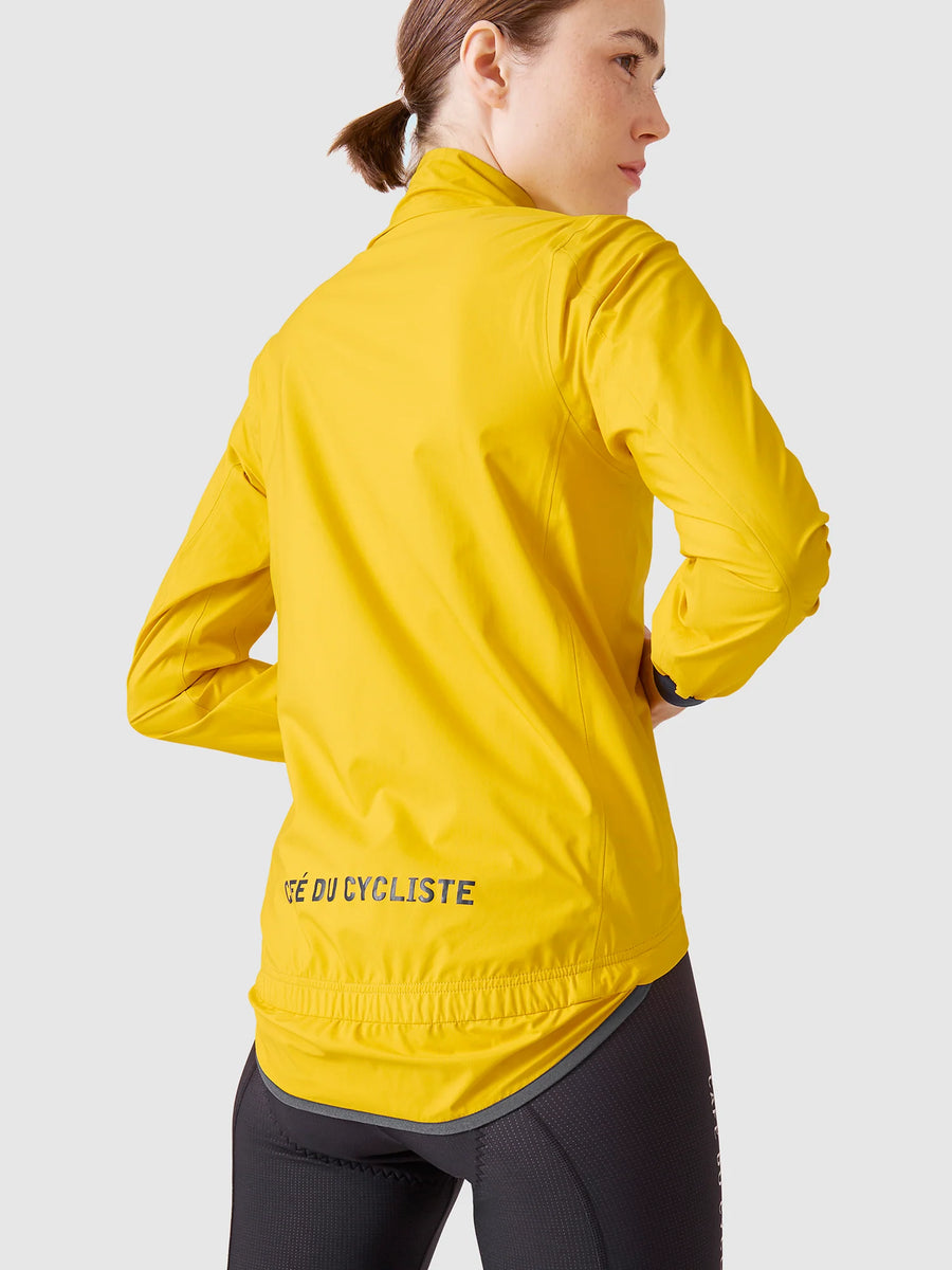 Café du Cycliste Suzette Women's Lightweight Rain Jacket Regenjacke Lemon Chrome