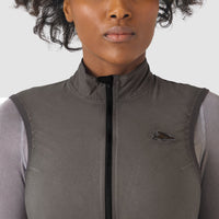 Café du Cycliste Edith Women's Cycling Gilet Windweste Charcoal