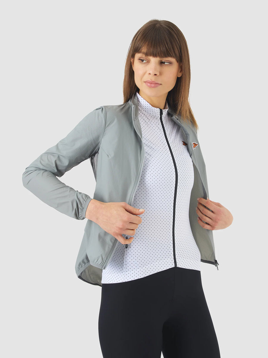 Café du Cycliste Edith Women's Cycling Windjacket Wind Fahrradjacke Mountain Fog