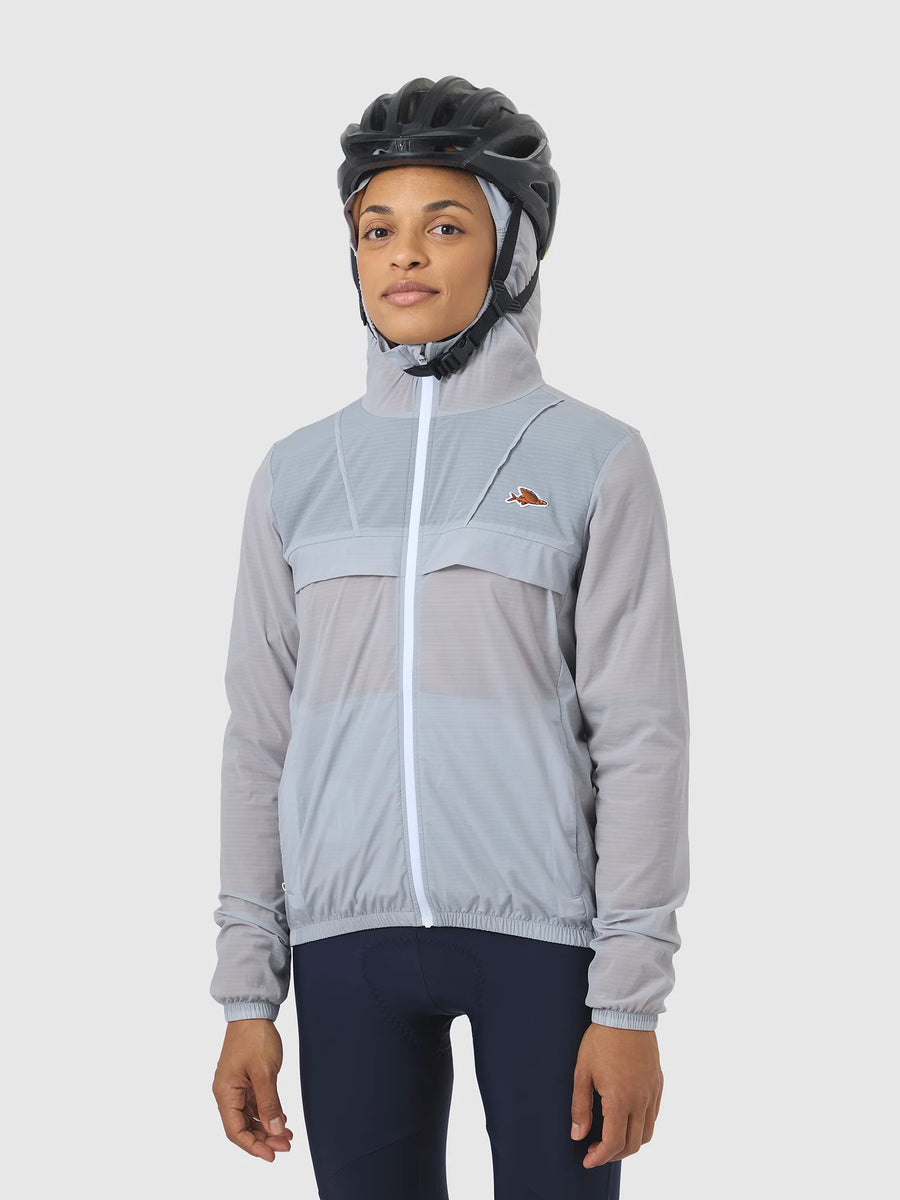 Café du Cycliste Ilona Women's Windproof Jacket Wind Fahrradjacke Cloud Grey