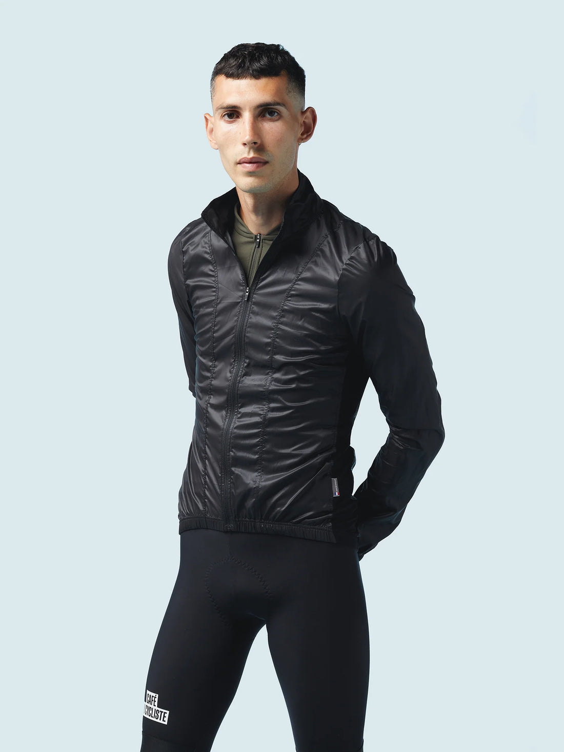 Café du Cycliste Petra Men's Superlight Windjacket Radjacke Mountain Black