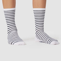 Café du Cycliste Merino Breton Socks Merino Radsocken Navy Blue