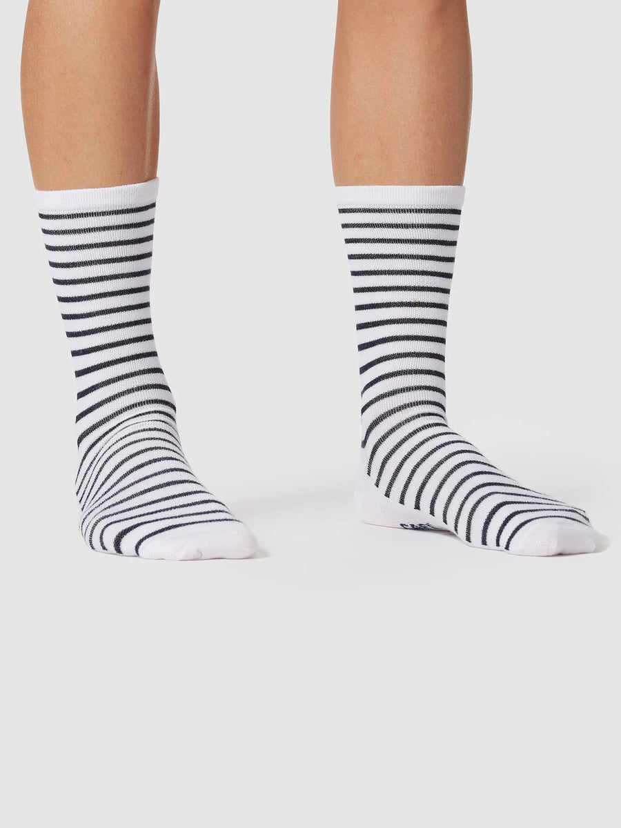 Café du Cycliste Merino Breton Socks Merino Radsocken Navy Blue