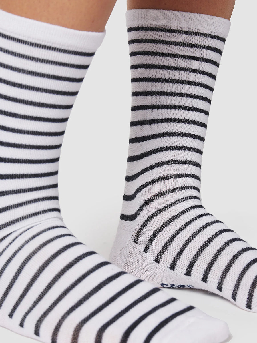 Café du Cycliste Merino Breton Socks Merino Radsocken Navy Blue