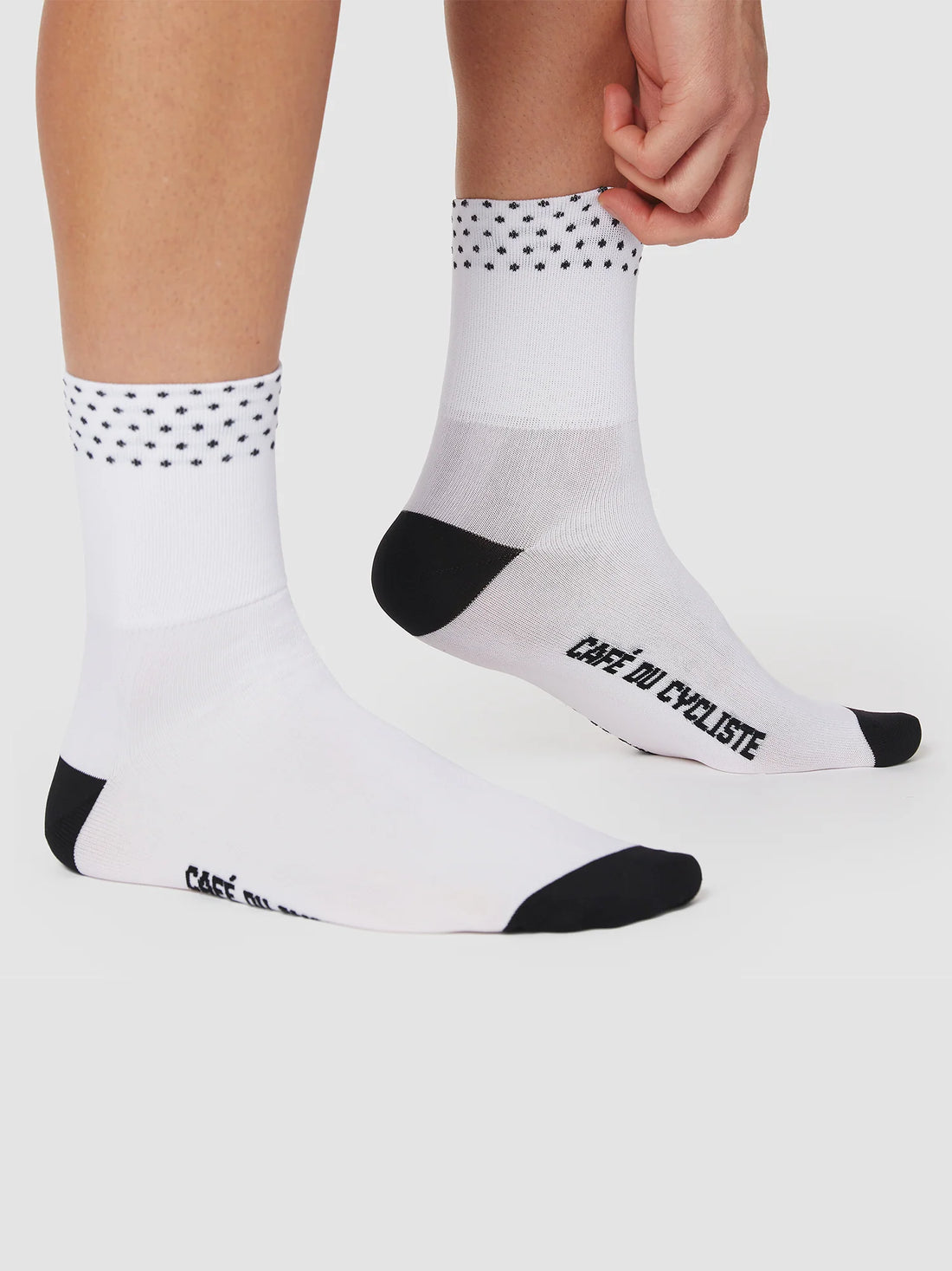 Café du Cycliste Dotted Socks Radsocken White