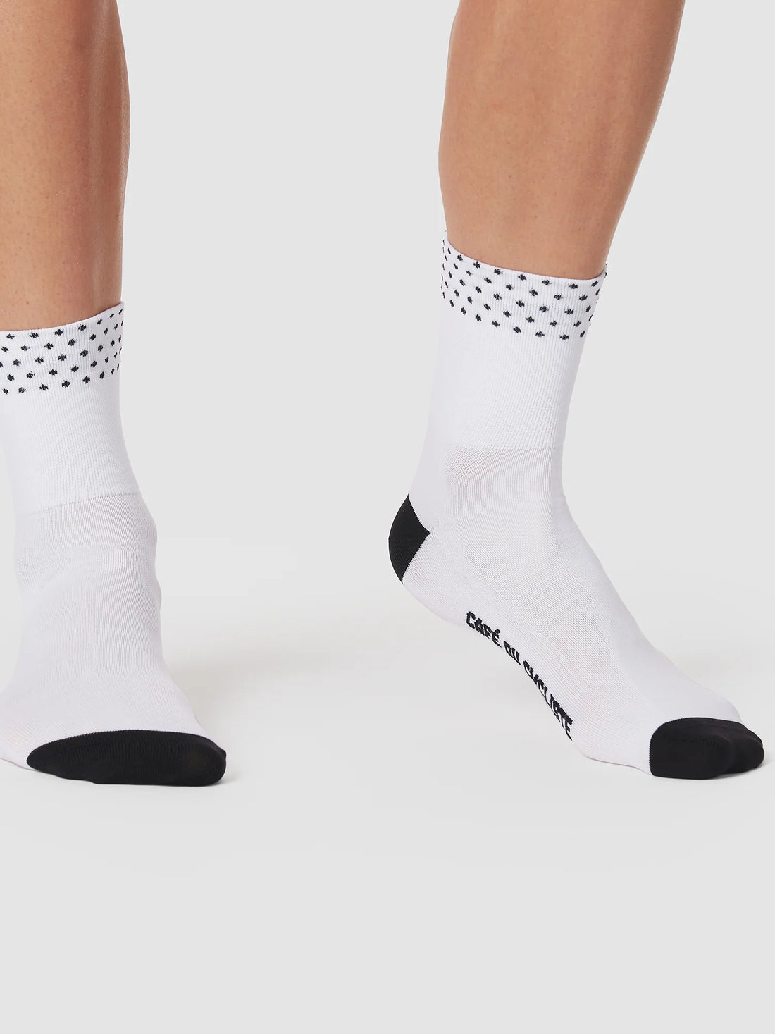 Café du Cycliste Dotted Socks Radsocken White