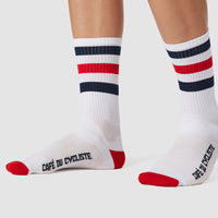 Café du Cycliste Skate Socks Radsocken Navy / Red