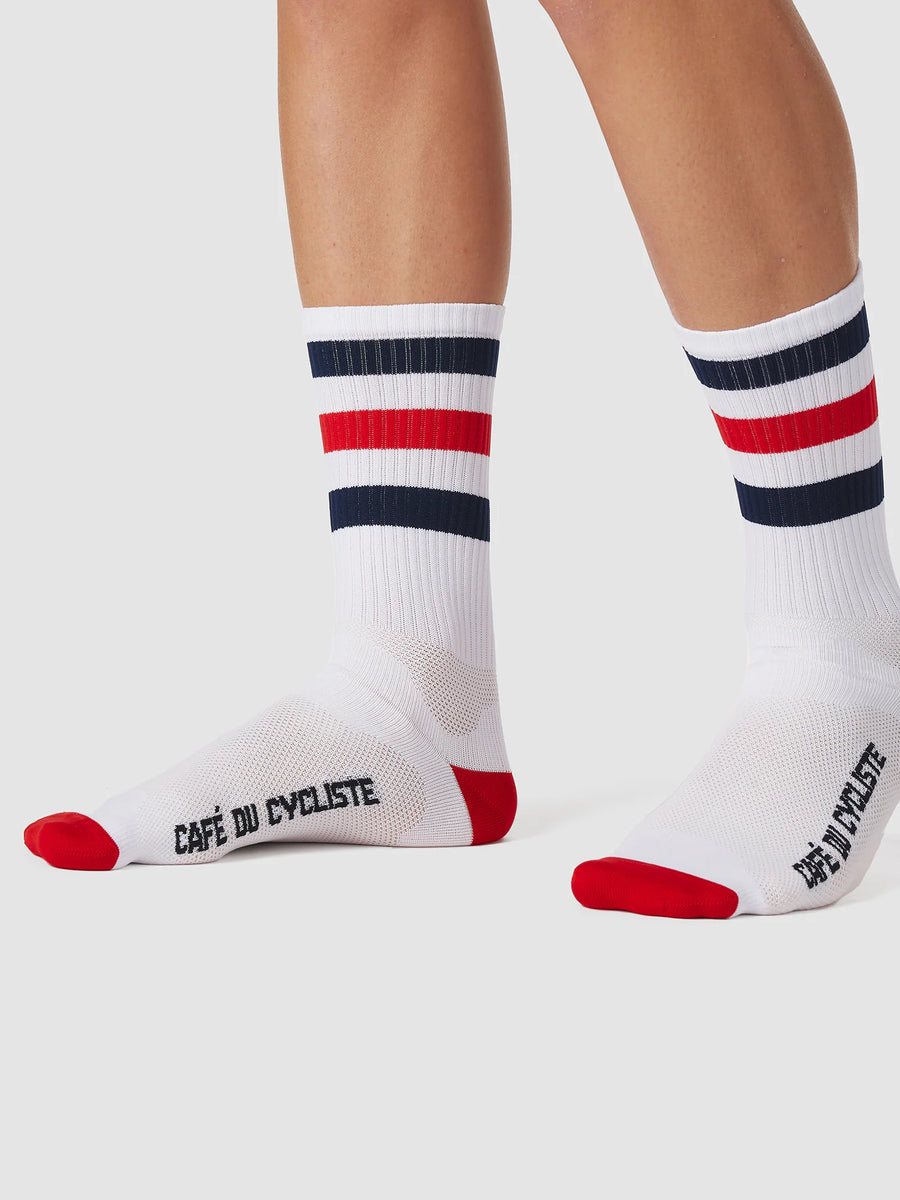 Café du Cycliste Skate Socks Radsocken Navy / Red