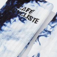Café du Cycliste Tie Dye Socks Radsocken Navy Blue