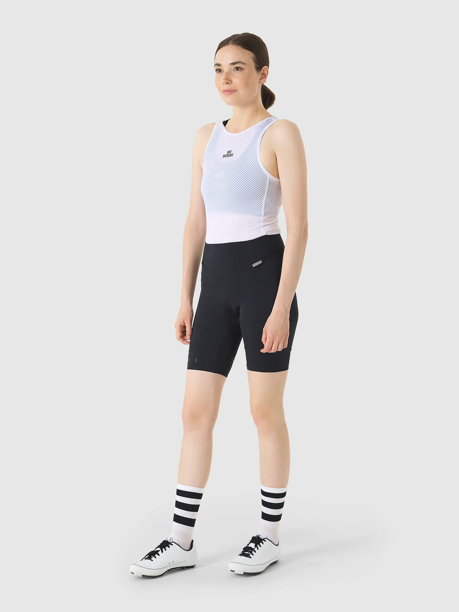 Pantaloncini con bretelle Release Café du Cycliste Sophie da donna neri