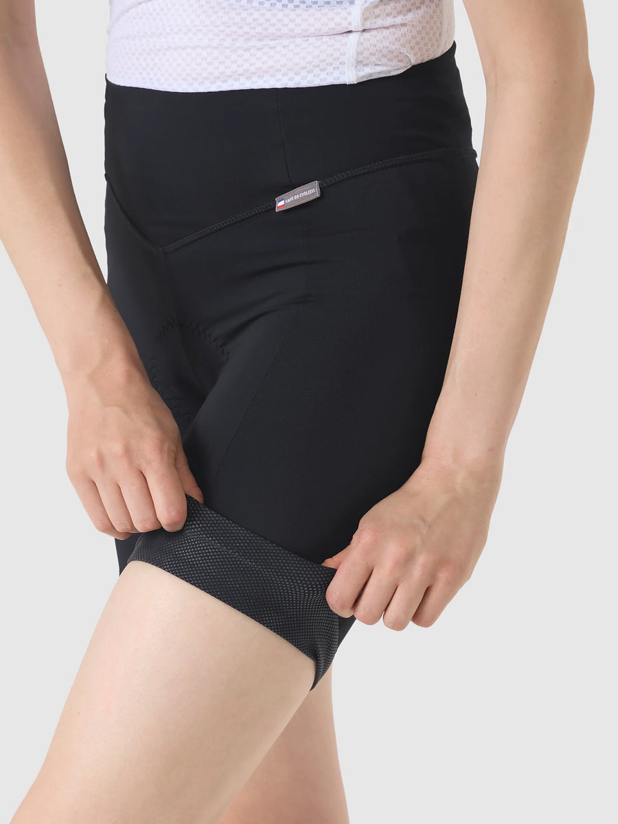 Pantaloncini con bretelle Release Café du Cycliste Sophie da donna neri