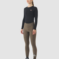 Café du Cycliste Theresa Women's Brushed Tights Thermo Radhose ohne Träger Carob