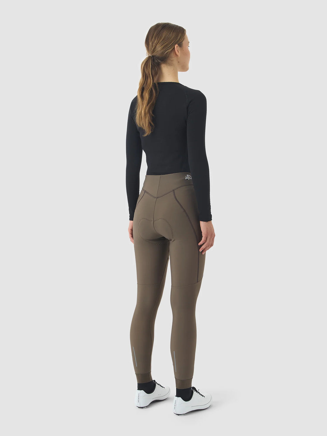 Café du Cycliste Theresa Women's Brushed Tights Thermo Radhose ohne Träger Carob