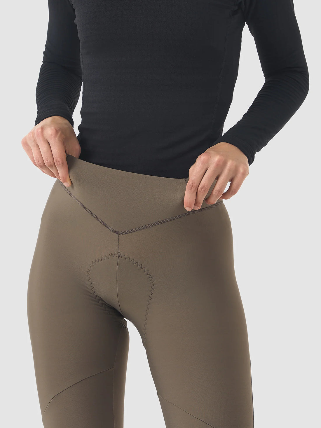 Café du Cycliste Theresa Women's Brushed Tights Thermo Radhose ohne Träger Carob