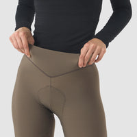 Café du Cycliste Theresa Women's Brushed Tights Thermo Radhose ohne Träger Carob