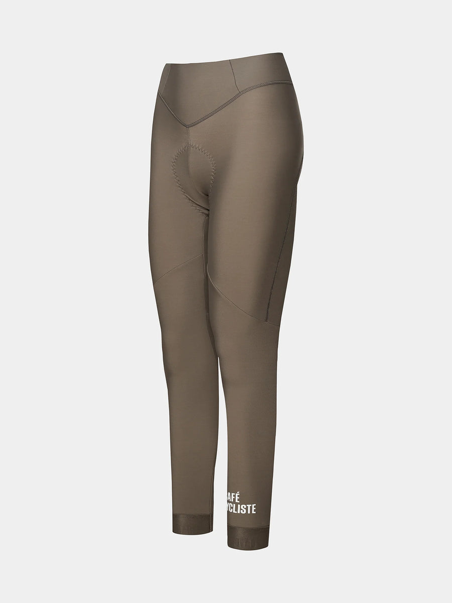 Café du Cycliste Theresa Women's Brushed Tights Thermo Radhose ohne Träger Carob