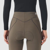 Café du Cycliste Theresa Women's Brushed Tights Thermo Radhose ohne Träger Carob