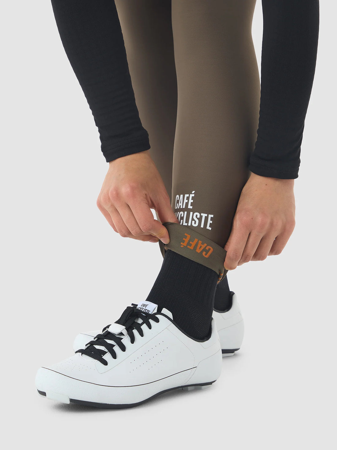 Café du Cycliste Theresa Women's Brushed Tights Thermo Radhose ohne Träger Carob