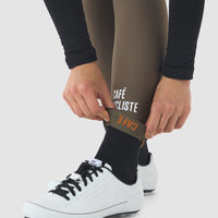 Café du Cycliste Theresa Women's Brushed Tights Thermo Radhose ohne Träger Carob