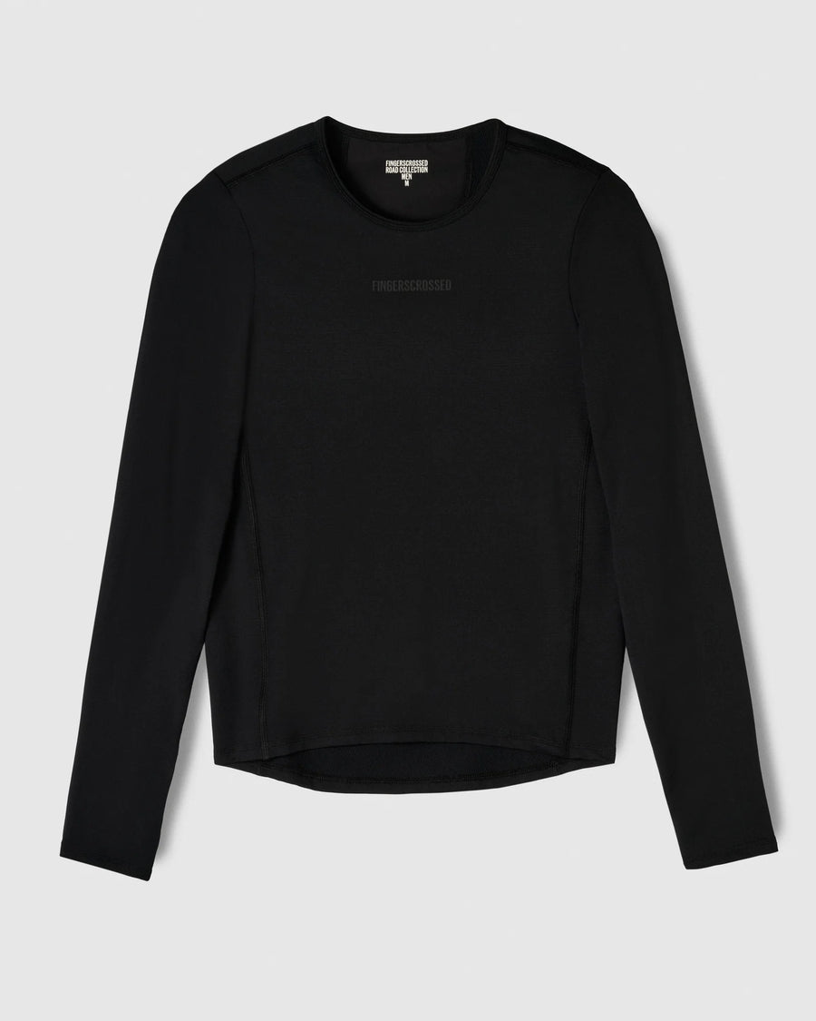 Fingercrossed Road Baselayer LS Men Radunterhemd langarm Black