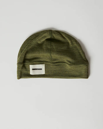 Fingerscrossed Unisex Merino Beanie Mütze Olive