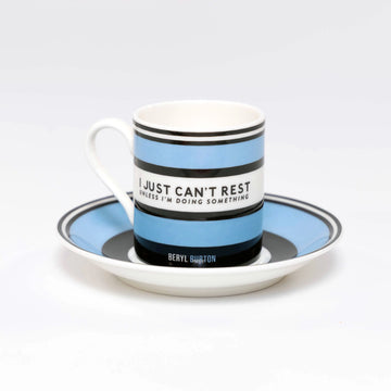 Handmade Cyclist Beryl Burton Espressotasse & Untertasse