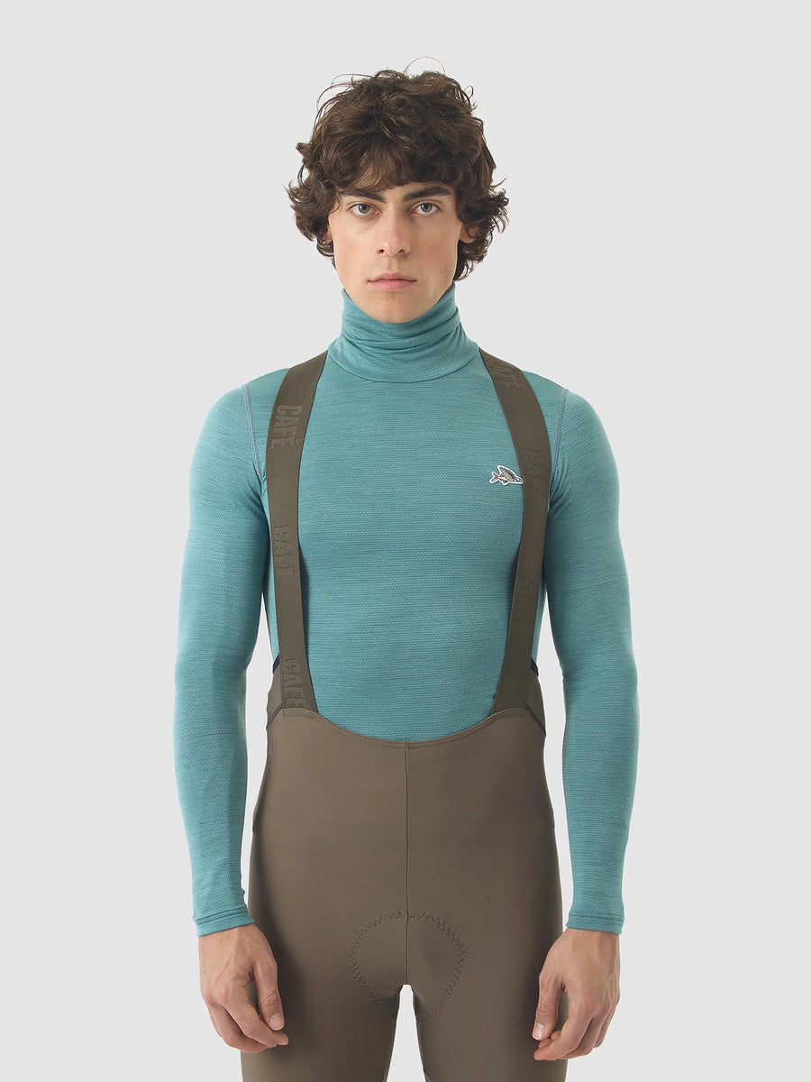 Café du Cycliste Carmen Men's Merino Base Layer Radunterhemd langarm Mountain Deep Water