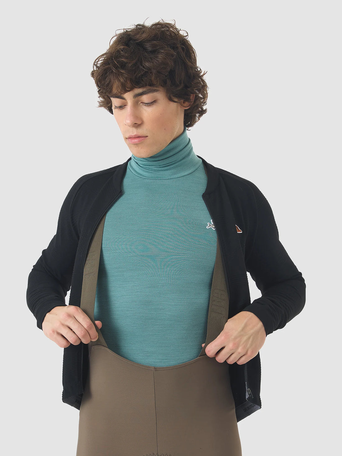 Café du Cycliste Carmen Men's Merino Base Layer Radunterhemd langarm Mountain Deep Water