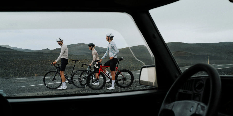 Café du Cycliste Constance Men's Midweight Jersey Radtrikot langarm Pearl Grey / Deep Water