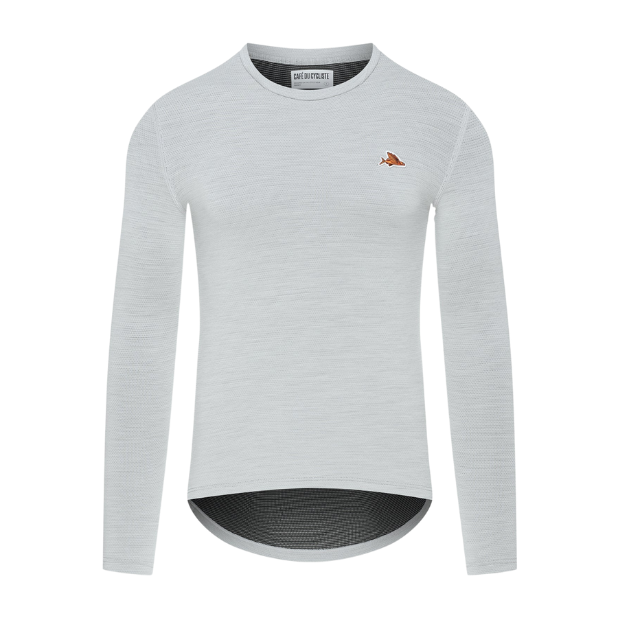 Café du Cycliste Judith Men's Merino Base Layer Radunterhemd langarm Mountain Fog