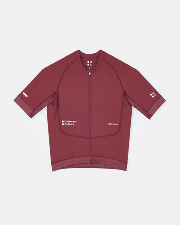 Universal Colours Chroma Men's Short Sleeve Jersey Radtrikot Jaipur Red