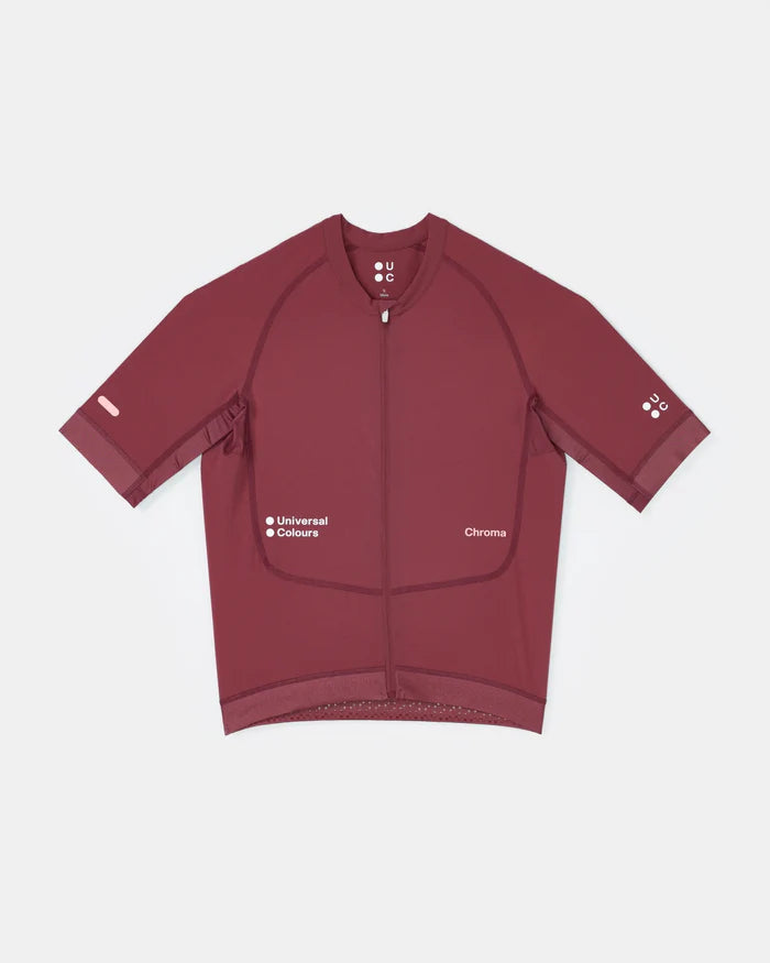 Universal Colours Chroma Men's Short Sleeve Jersey Radtrikot Jaipur Red