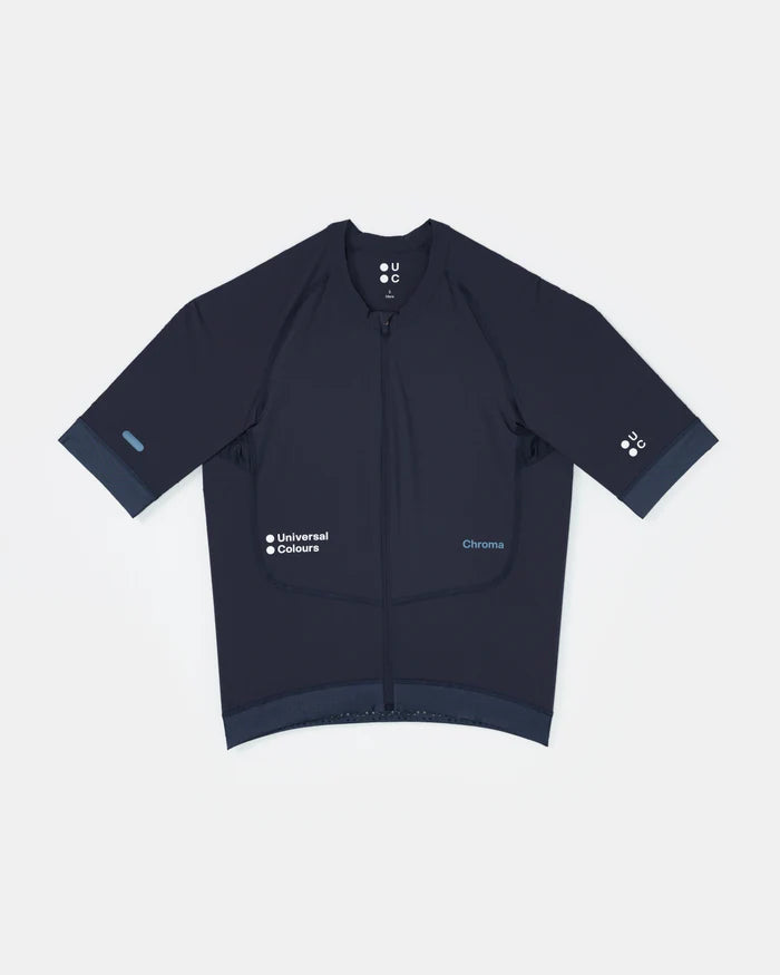 Universal Colours Chroma Men's Short Sleeve Jersey Radtrikot Midnight Blue