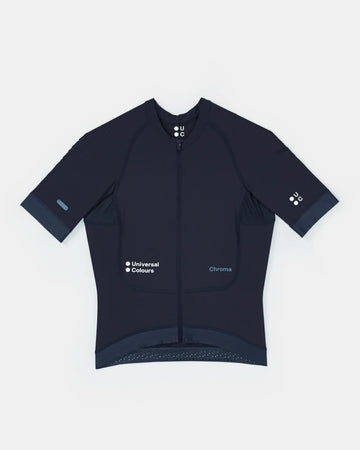 Universal Colours Chroma Women's Short Sleeve Jersey Radtrikot Midnight Blue