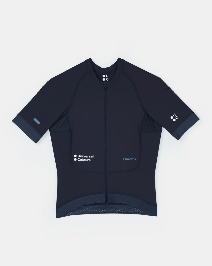Universal Colours Chroma Women's Short Sleeve Jersey Radtrikot Midnight Blue