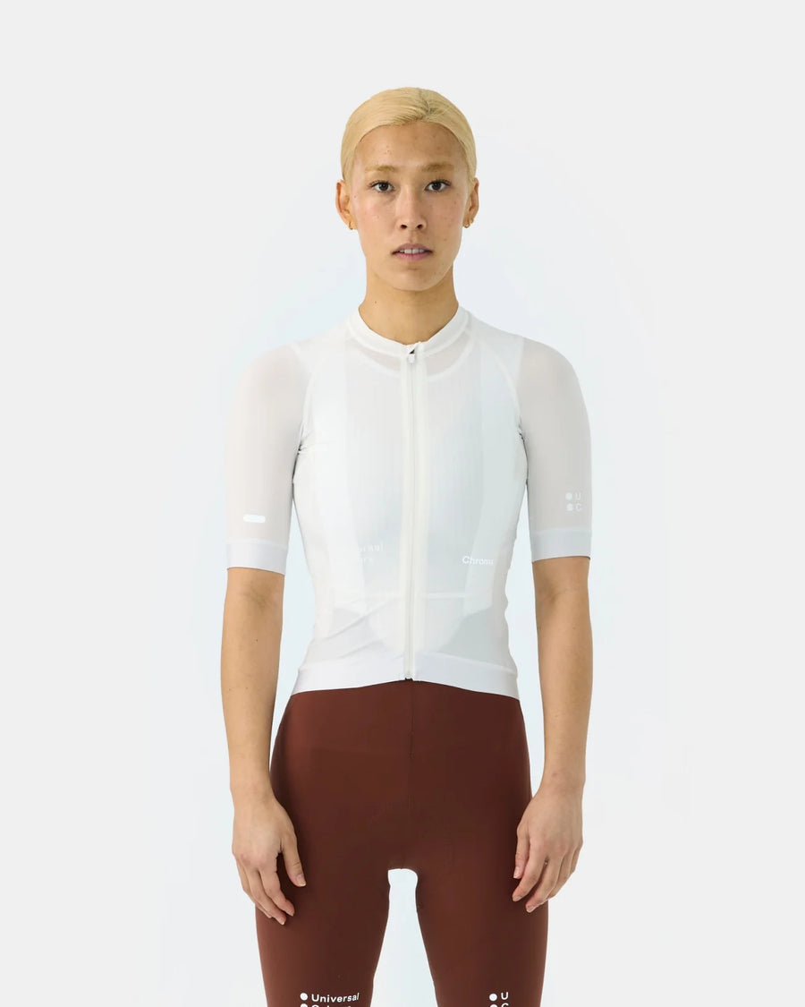 Universal Colours Chroma Women's Short Sleeve Jersey Radtrikot Off White