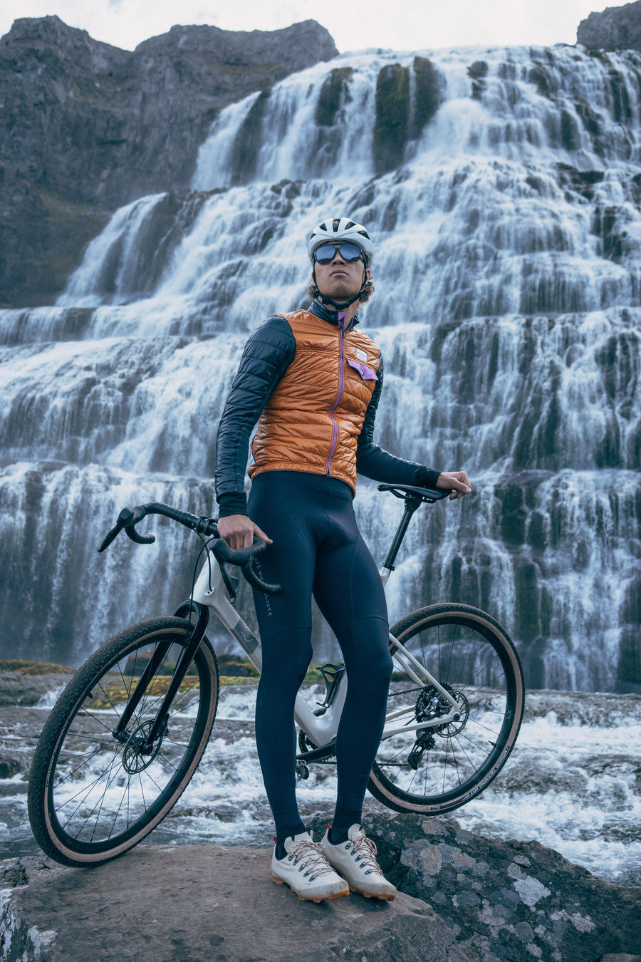 Café du Cycliste Albertine Men's Thermal Cycling Jacked Winter Fahrradjacke Syrup Brown/Aster
