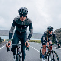 Café du Cycliste Costance Men's Long Sleeve Cycling Jersey Radtrikot Black/Avocado