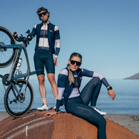 Café du Cycliste Costance Men's Long Sleeve Cycling Jersey Radtrikot Navy/Chalk