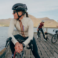 Café du Cycliste Lorenne Women's Long Sleeve Cycling Jersey Radtrikot Chalk