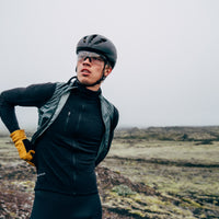 Café du Cycliste Yolande Men's Long Sleeve Merino Cycling Jersey Radtrikot Super Black
