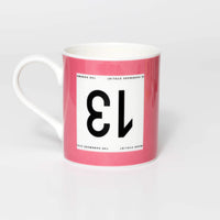 Handmade Cyclist Dossard 13 Maglia Rosa Mug Tasse