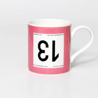 Handmade Cyclist Dossard 13 Maglia Rosa Mug Tasse