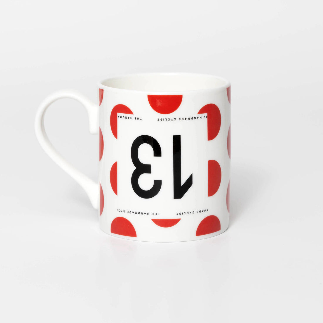 Handmade Cyclist Dossard 13 KOM Mug Tasse