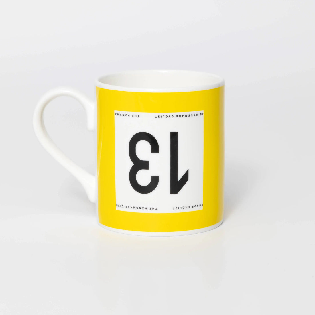 Handmade Cyclist Dossard 13 Maillot Jaune Mug Tasse
