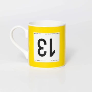 Handmade Cyclist Dossard 13 Maillot Jaune Mug Tasse