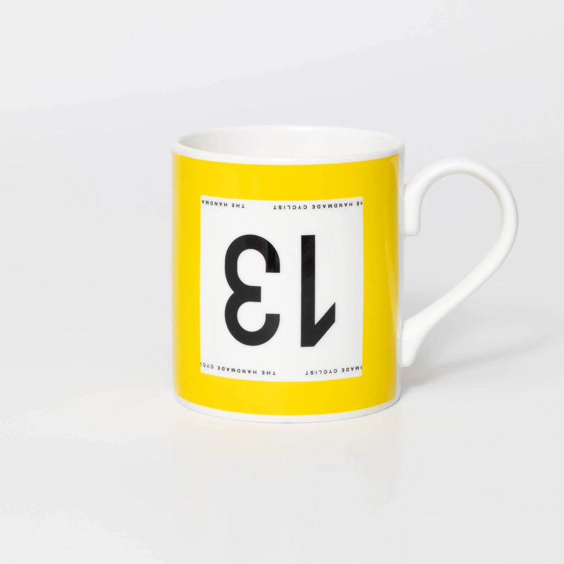 Handmade Cyclist Dossard 13 Maillot Jaune Mug Tasse