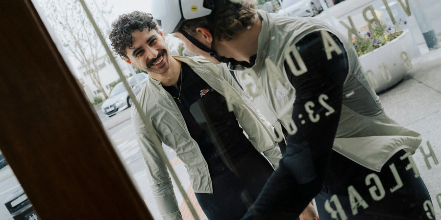 Café du Cycliste Edith Men's Cycling Windjacket Wind Fahrradjacke Puddle