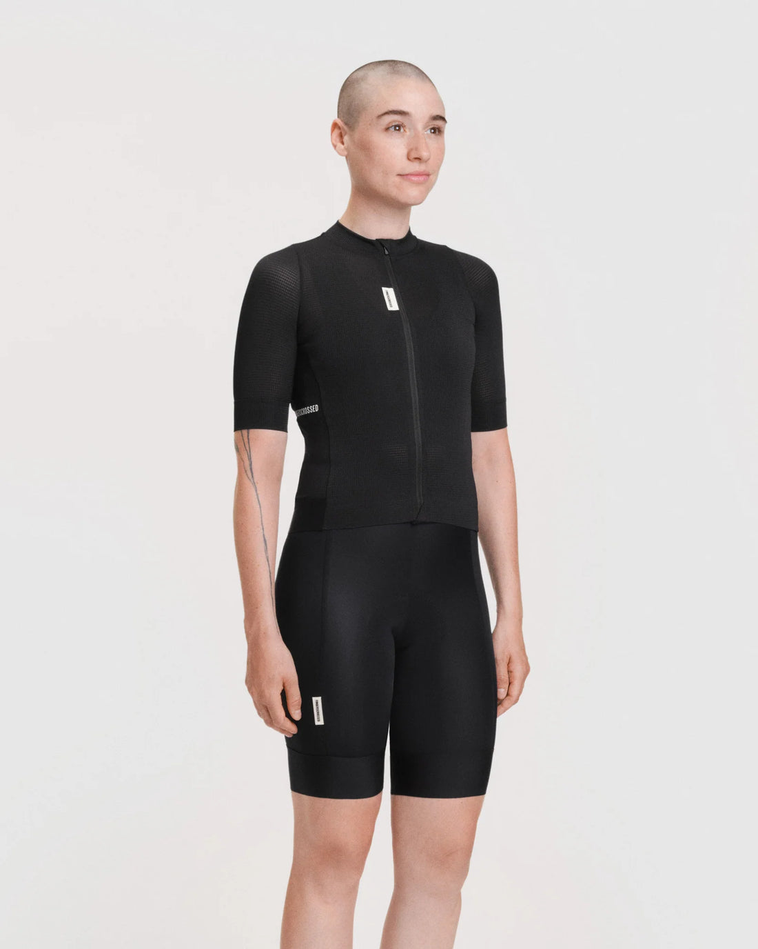 Fingercrossed Road Jersey Super Light Plus Women Radtrikot Black